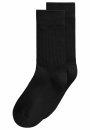 Socken Rippstrick 2er Pack schwarz